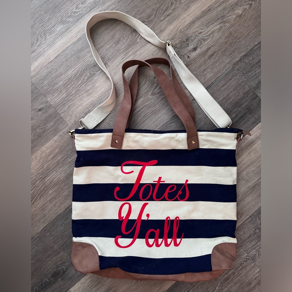 Merona Tote Bag Blue Stripe Totes Y’all